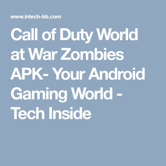 call of duty waw zombies free download android